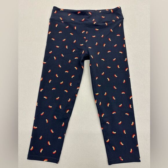 American Apparel Blue and Red Leggings Dynamic Pattern - Picture 1 of 5